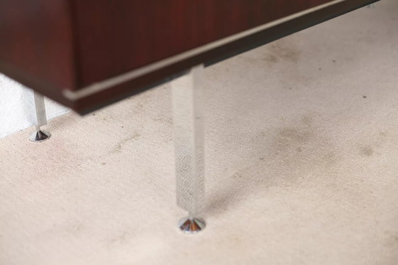 Image 1 of Solid Wood and Steel Sideboard France Circa 1970 Négroni Edition