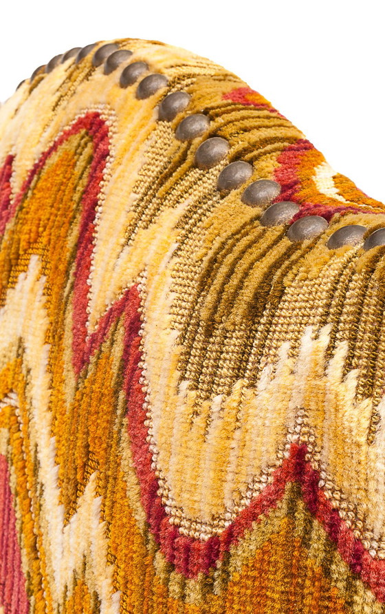 Image 1 of Set de 6 chaises hautes, tissu Missoni,1950