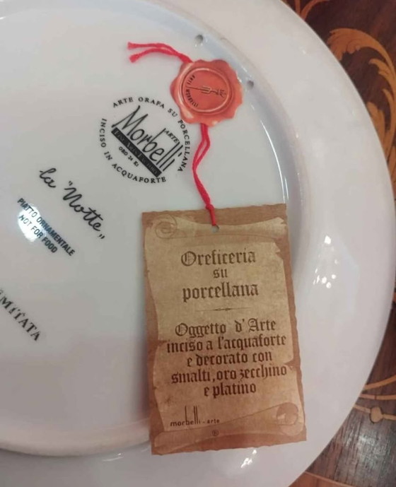 Image 1 of Zwei dekorative Teller aus der Morbelli Gold- und Platinkollektion