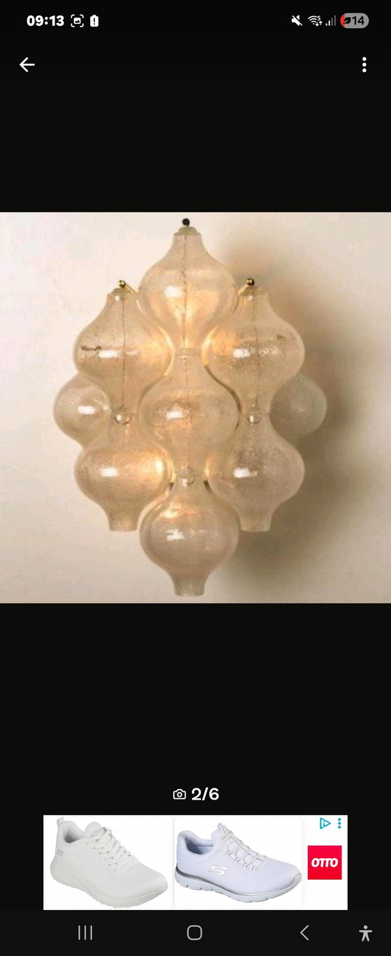 Applique originale J.T. Kalmar ,,Tulipan S WA" Primo proprietario Vetro impeccabile – Glass (photo 5 of 5)