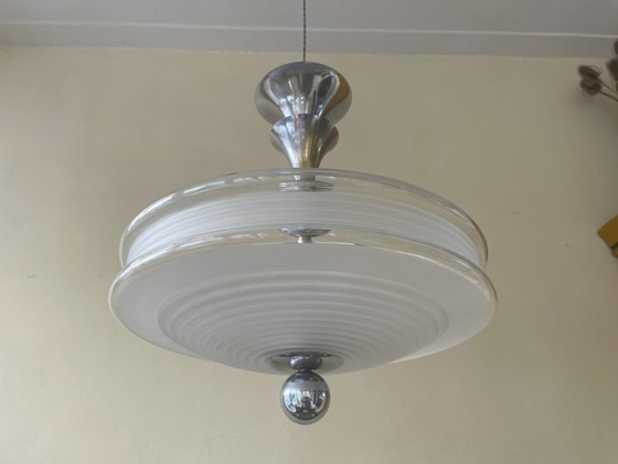 Image 1 of Hanging lamp Ceiling lamp Scale lamp art deco 1930 French