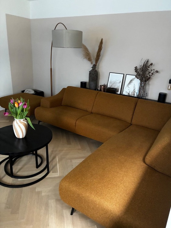 Image 1 of Canapé d'angle Montel avec pouf assorti