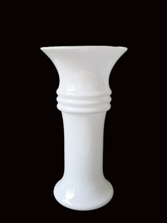 Holmegaard - White vase by Michaël Bang - 60s – Glass (photo 3 of 5)