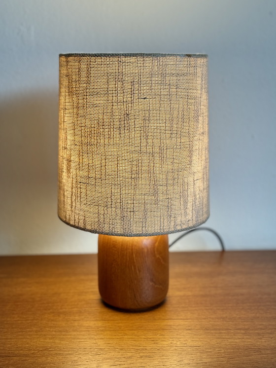 Image 1 of Lampada da tavolo vintage in teak di metà secolo, anni '60