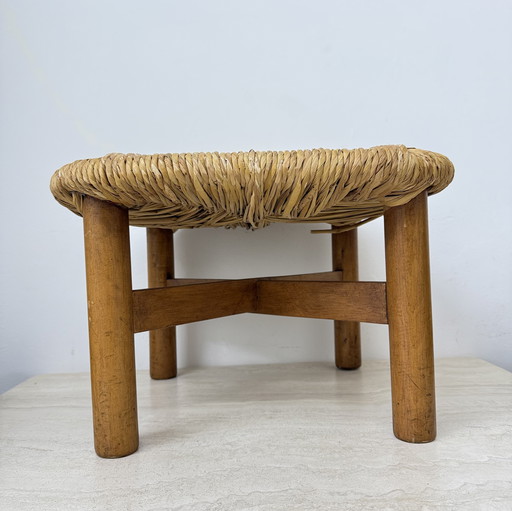 Italian Rush Stool by Lorenzo Forges Davanzati, 1960s