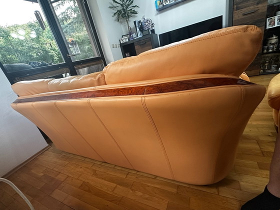 Galleria Nieri Sofa 3 + 1 – 3-5 Sitzer Sofas, Leder, Holz (photo 11 of 15)