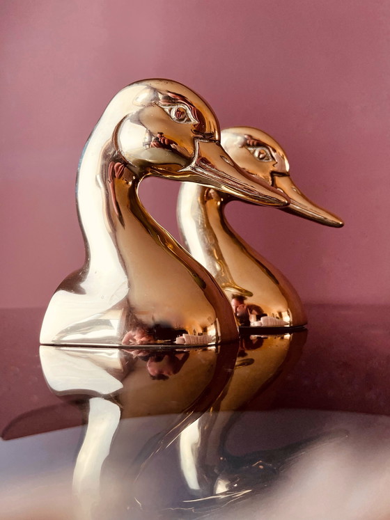 Image 1 of Einzigartig! Set aus Messingenten als Buchstützen