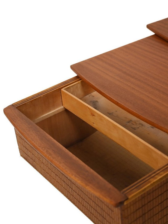 Image 1 of Pair of Scandinavian Nesting Coffee Tables with Yarn Box