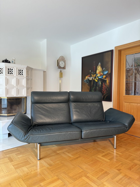 Image 1 of De Sede DS 450 Leather Two-Seater Functional Sofa Designer Leather Couch