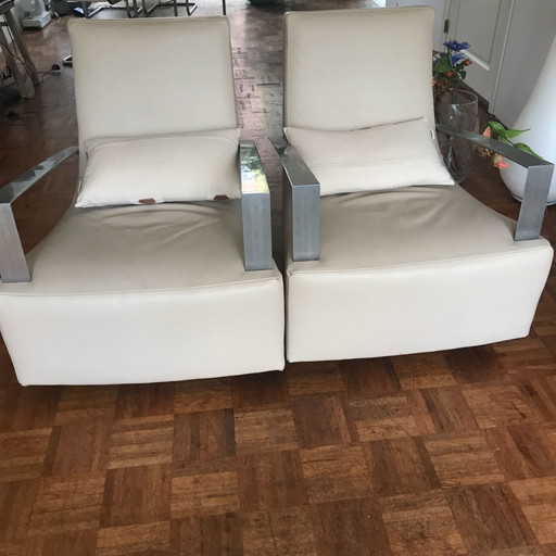 2x Ligne Roset by Alban-Sebastián Gilles armchair