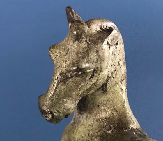 Image 1 of Bronze horse on a pedestal by Evert den Hartog