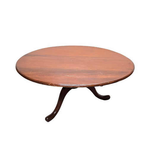 Antique English oval mahogany coffee table, 2nd half of the 19th century