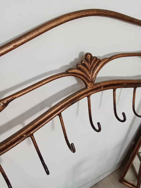 Image 1 of 3 delig Palazzo art / art nouveau vestibule set spiegel kapstok paraplu houder goud metaal kleur