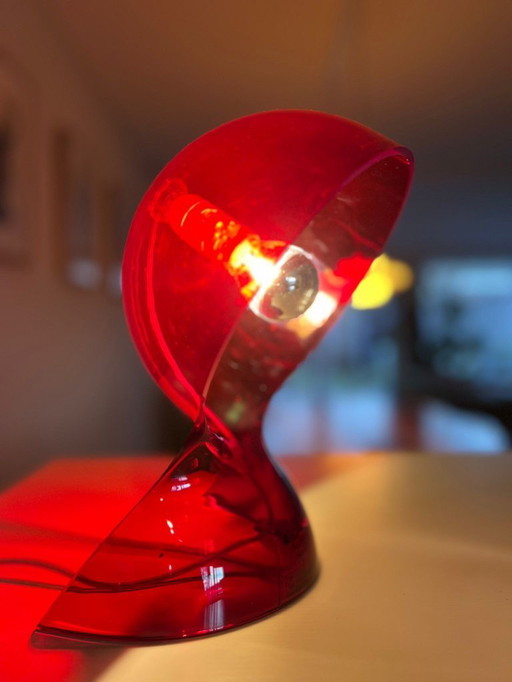 Vintage Artemide Dalù - Design Italiano - Rosso Trasparente