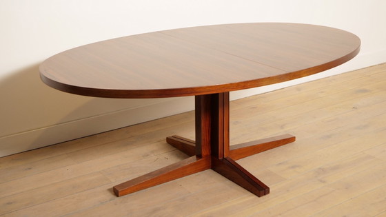 Image 1 of Table de salle à manger ovale vintage | XXXL | Bois de rose | Extensible | 189 - 336 cm cm cm