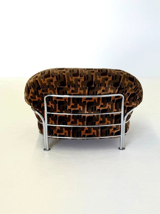 Image 1 of Vintage Italiaanse lounge stoelen met buisframe