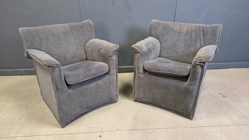Lauriana fauteuils van Afra en Tobia Scarpa voor B&B Italia, jaren 70.