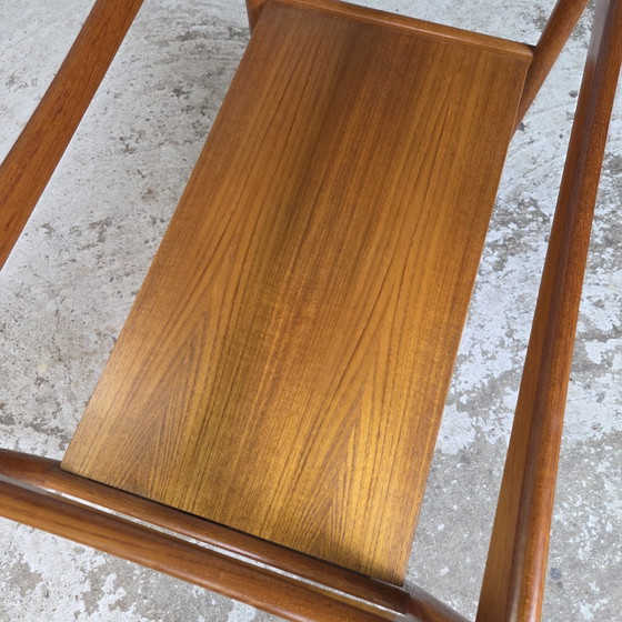 Image 1 of Poul Hundevad, vintage jaren 60 Teak trolley theewagen Deens