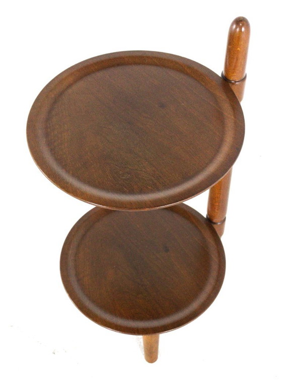 Image 1 of Set van 2 Edmund Jørgensen voor Patent ANM bijzettafeltje / nachtkastjes vintage Deens