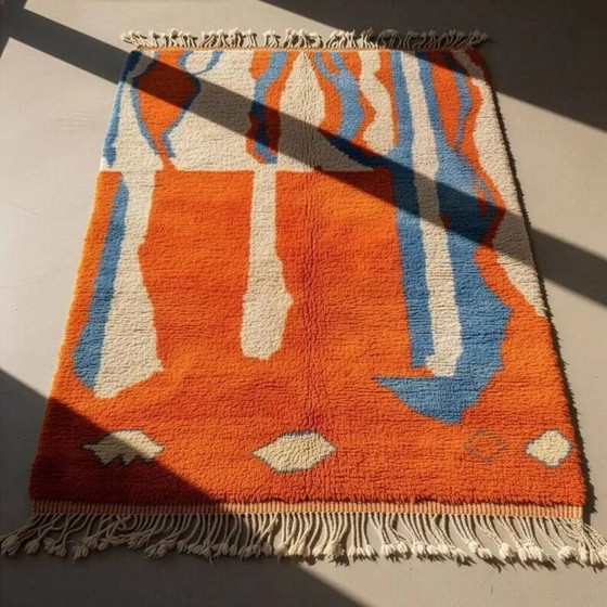 Tappeto tessuto a mano 200x300 cm, lana, multicolore, Marocco – Tappeti, Wool, Modern (photo 8 of 9)