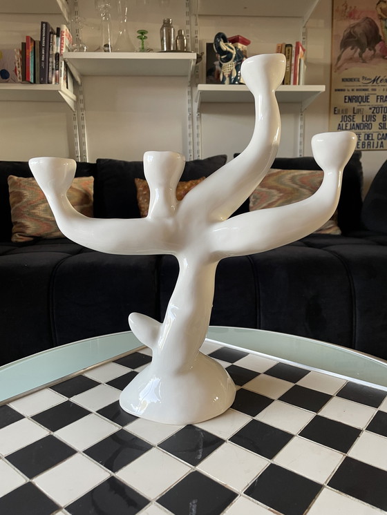 Image 1 of Candelabro de cerámica contemporáneo hecho a mano