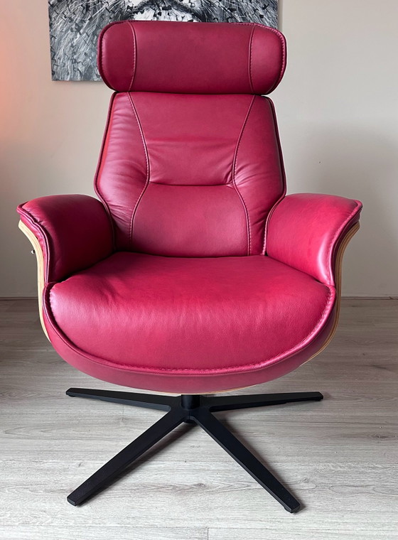 Musterring MR276 Design Sessel, Leder, Holz, Braun, Modern (Foto 5 von 12)