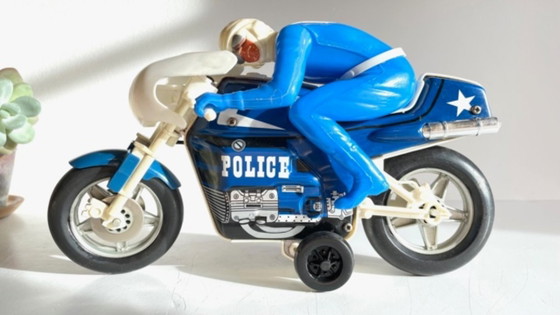Image 1 of Joustra Metal Motorcycle Toy – Vintage France