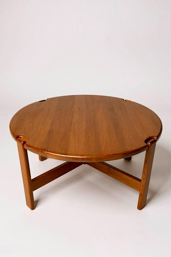 Image 1 of Table basse ronde vintage - Niels Bach - 1970