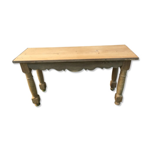 Consola rústica de roble y pino