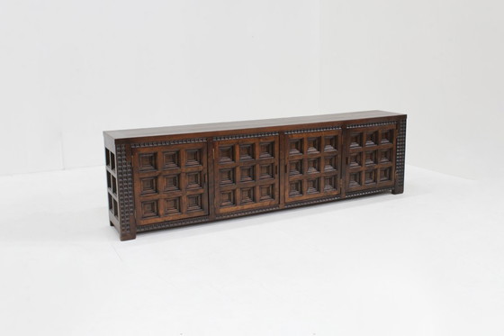 Image 1 of Vintage Spanish Brutalist Sideboard Dresser