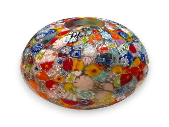 Image 1 of Murano DOGI Millifiori vaas, gemaakt in Italië. Echt Murano, geen reproductie.