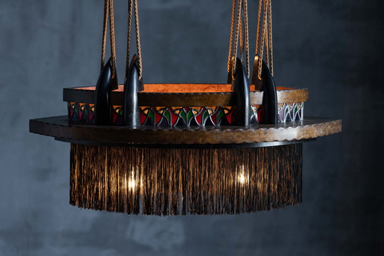 Image 1 of Amsterdam School Expressionist Chandelier, Netherlands, 1920s