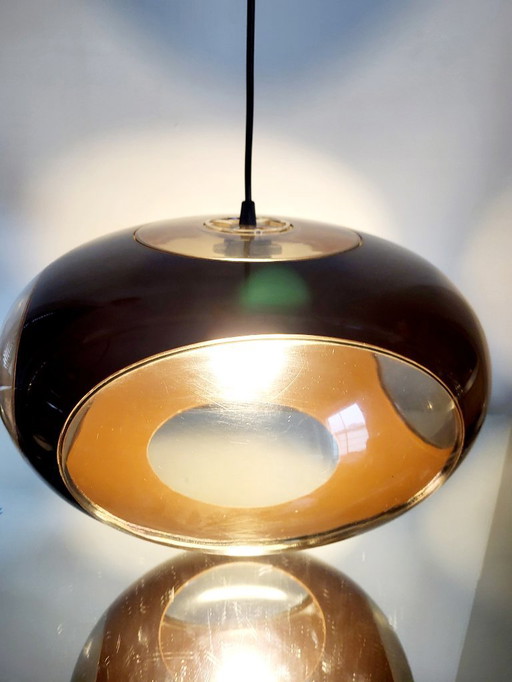Space age hanglamp, Bug eye, Massive, bruin, België, jaren 1970