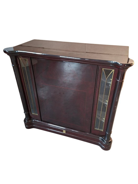 Image 1 of Zeldzame jaren '70 "MASTRO CAPPELLINI" mahoniehouten draaibare barkast