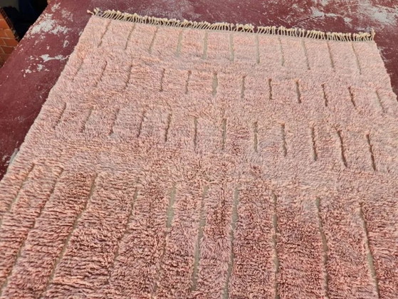 Moroccan Beni Ourain Berber Rug, Dusty Pink, Natural Wool, 400 × 300 cm, Rugs & carpets, Rustic (photo 5 of 13)