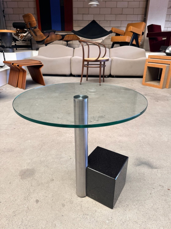 Metaform HK-2 Side table, Hank Kwint (stock:2), Glass, Metal, Black (photo 8 of 9)