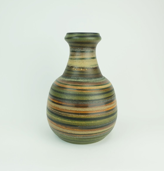 Image 1 of Dumler & Breiden Mid Century Keramik Vase Modell Nr. 476/32 Stripe Dekor 1960S