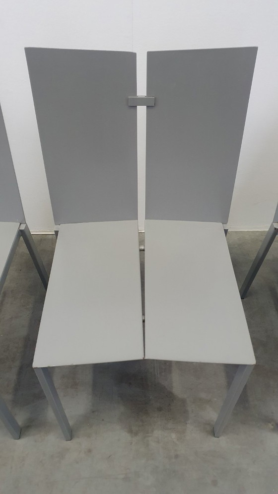 Image 1 of 6x Frans van Praet vintage stoelen belgo chrom 2000s minimalistisch design