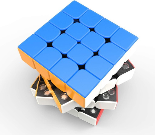 GAN 460 M Cube Puzzle 4x4, Cube Magnétique sans Autocollant, Speedcube avec 96 Aimants/IPG+/ Surface Tactile en Nid d'abeille/An
