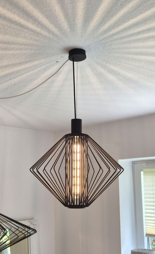 Wever & Ducré WIRO DIAMOND 1.0 – Lampada a sospensione di design nera