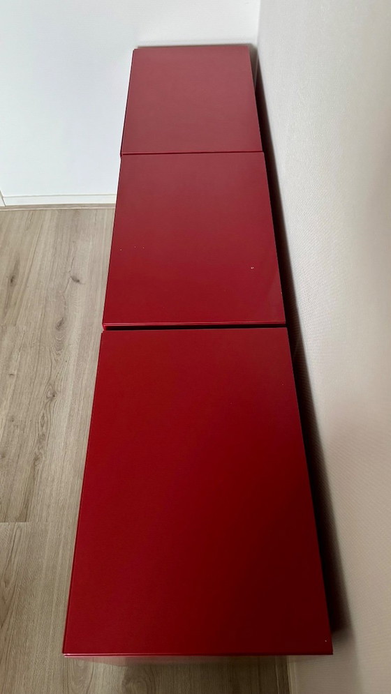 Pastoe Vision 90 - Credenza Originale Rossa a 3 Moduli – Credenze, Metal (photo 7 of 10)