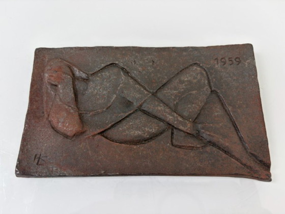 Kurt Lehmann Gusseisen Wandrelief Die Ruhende 1959 – Bildhauerei, Iron (photo 14 of 14)