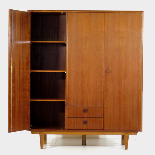 Vintage mid-century 3-door teak closet, 1960s