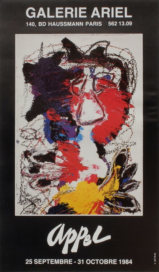 Karel Appel Expo 84 - Galerie Ariel poster offset vintage