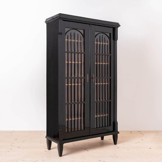 Image 1 of Vetrina nera Biedermeier, Austria, metà del XIX secolo