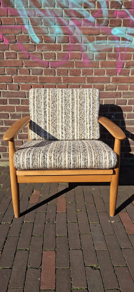 2 dänische Sessel aus den 1970er Jahren mit Originalpolsterung