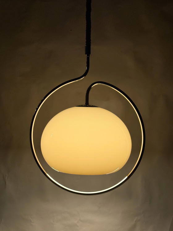 Image 1 of Dijkstra-Pilz-Pendelleuchte im Weltraumzeitalter, niederländisches Design, 1970er Jahre