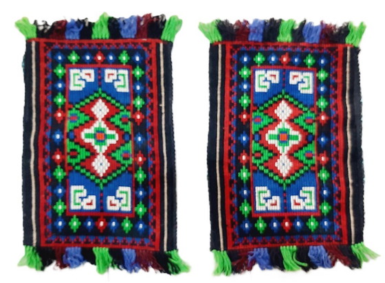 Image 1 of Two Small Hand-Knotted Bulgarian Rugs