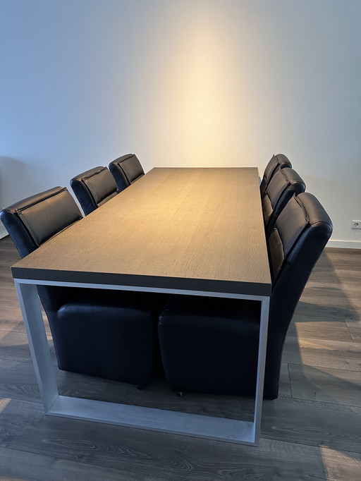 Eettafel + salontafel set
