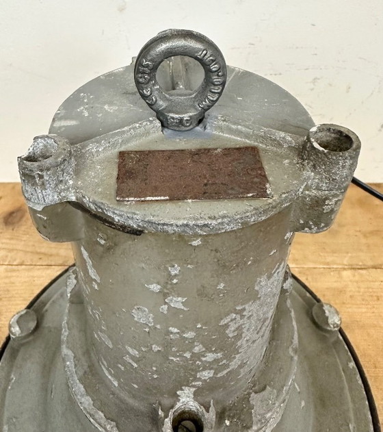 Image 1 of Industrial Grey Cast Aluminium Pendant Light, 1960s